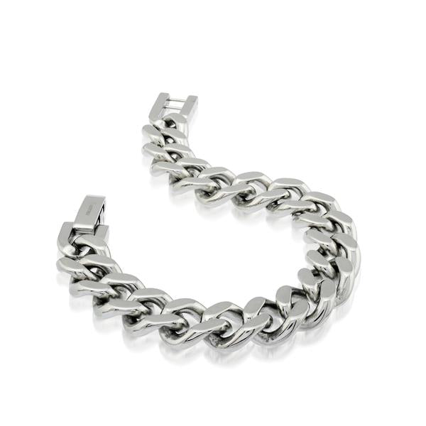 Italgem Stainless Steel Polished Curb Link Bracelet