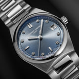 Frederique Constant Highlife Quartz Watch w Baby Blue Dial