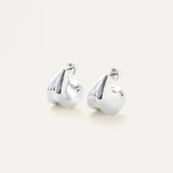 Jenny Bird Nouveaux Puff Earrings in High Polish Silver