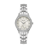 Bulova Phantom Crystal Watch with Mother of Pearl Dial