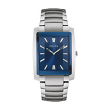 Bulova Classic Watch with Blue Square Dial