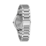 Caravelle Modern Watch with Black Dial and Diamond Accent