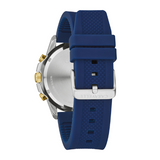 Caravelle Aqualuxx Watch with Blue Dial and Silicone Strap