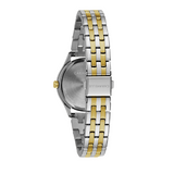 Caravelle Dress Two-Tone Watch with Silver-White Dial
