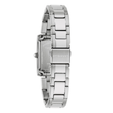 Caravelle Dress Square Face Watch with Pink Dial