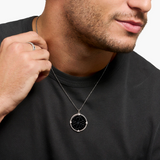 Thomas Sabo Blackened Sterling Silver Chain with Black Vintage Coin Pendant