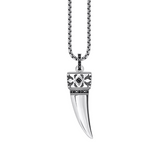 Thomas Sabo Blackened Sterling Silver Wolf's Tooth Pendant on Chain