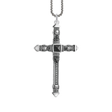 Thomas Sabo Blackened Sterling Silver Skull Cross Pendant on Chain