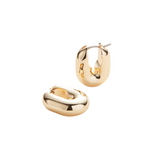 Jenny Bird Puffy U-Link Earrings in High Polish Gold
