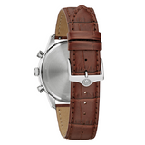 Bulova Sutton Watch with Leather Strap and Blue Dial