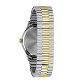 Caravelle Traditional Two Tone Watch with Expansion Strap and White Dial