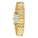 Bulova Quadra Gold Tone Watch with Square Champagne Dial