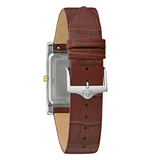 Bulova Sutton Watch with Leather Strap and Rectangle Dial