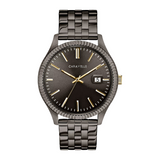 Caravelle Gun Metal Dress Watch with Grey Sun-Ray Dial