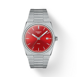 Tissot PRX Quartz Watch with Red Dial