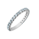 14K White Gold .75ctw Lab Grown Diamond Band