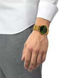 Tissot Everytime Yellow Gold-Tone Stainless-steel Watch with Green Dial