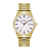 Caravelle Traditional Gold-Tone Expansion Strap Watch
