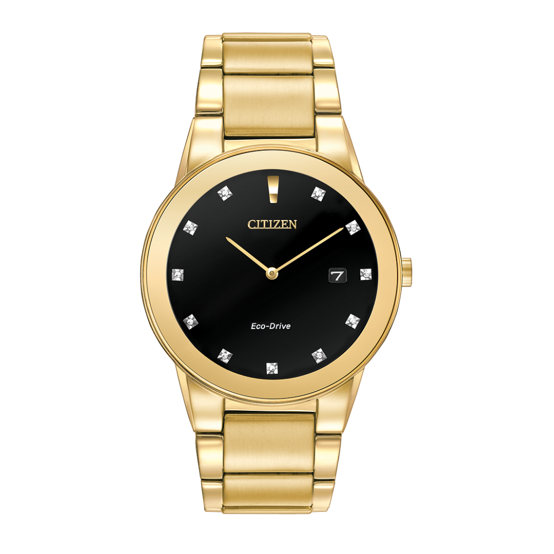 Citizen eco drive gold watch with diamonds 2025