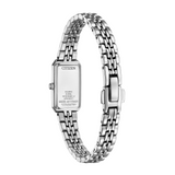 Citizen Ladies Classic Stainless steel Silver Baguette Eco-Drive Watch with Mother of Pearl Dial