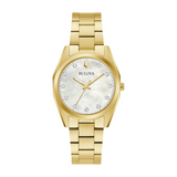 Bulova Surveyor Gold-Tone Watch with White Dial