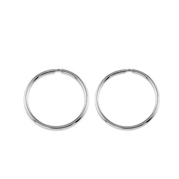 10K White Gold 12mm Sleepers