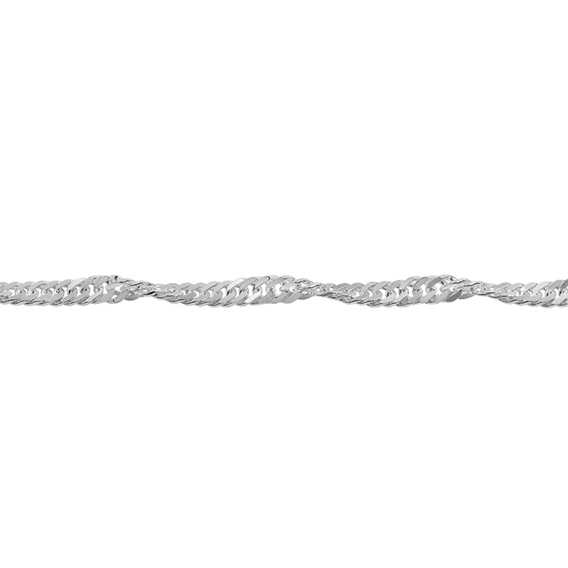 Sterling Silver 7.5" Singapore Bracelet