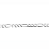 Sterling Silver 7.5" Figaro Link Bracelet