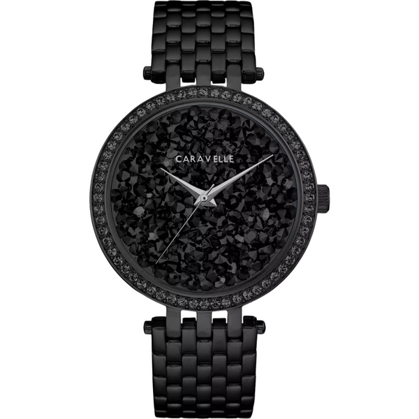 Caravelle by Bulova Black Sparkle Watch