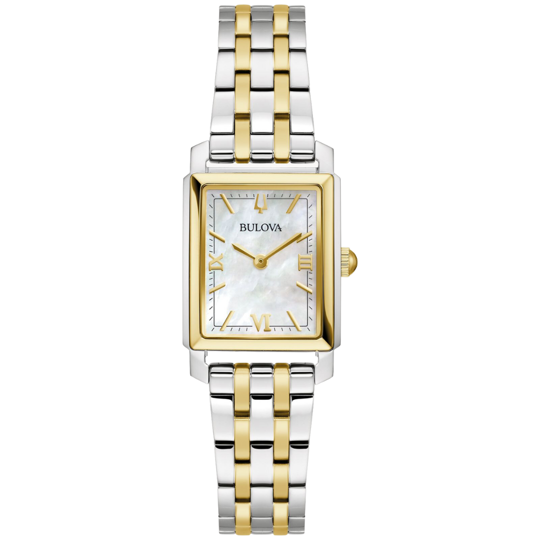 Bulova watch top square face gold
