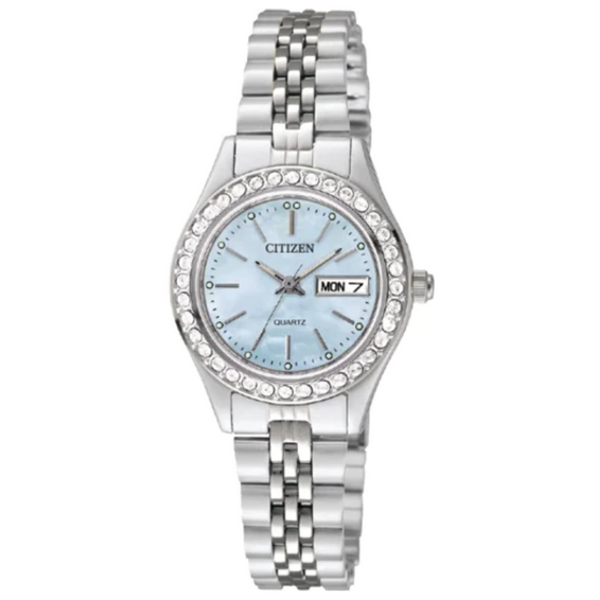 Citizen Quartz Watch with Blue Mother of Pearl Dial