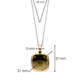 TI SENTO Green Gemstone Pendant on a Chain