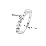 TI SENTO BUBBLE & CZ BEZEL RING