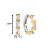TI SENTO White Cubic Zirconia Stacked Hoops