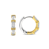 TI SENTO White Cubic Zirconia Stacked Hoops
