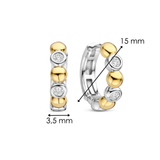 TI SENTO Bubble & Cubic Zirconia Bezel Hoops