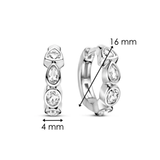 TI SENTO Multi Shape Cubic Zirconia Bezel Hoops