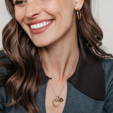 TI SENTO Open Heart w Cubic Zirconia Pendant on a Chain