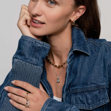 TI SENTO Mother of Pearl w Cubic Zirconia Accent Pendant on a Chain