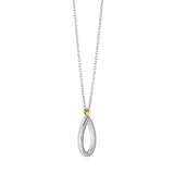 TI SENTO Open Teardrop Channel Cubic Zirconia Necklace