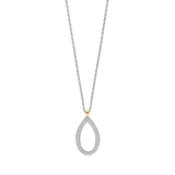 TI SENTO Open Teardrop Channel Cubic Zirconia Necklace