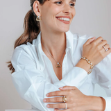 TI SENTO Bold Triangle Pendant & Cubic Zirconia Pave Necklace