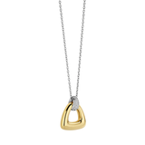 TI SENTO Bold Triangle Pendant & Cubic Zirconia Pave Necklace