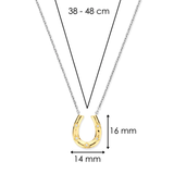 TI SENTO Horseshoe & Cubic Zirconia Micro Starburst Necklace