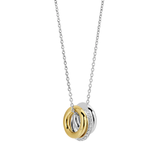 TI SENTO Tri Circle & Cubic Zirconia Pendant on a Chain