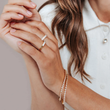 TI SENTO White Cubic Zirconia Tennis Bracelet