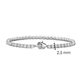 TI SENTO White Cubic Zirconia Tennis Bracelet