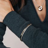 TI SENTO Double Band Cubic Zirconia Bangle