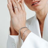 TI SENTO Multi Shape Cubic Zirconia Bezel Bracelet