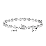 TI SENTO Multi Shape Cubic Zirconia Bezel Bracelet